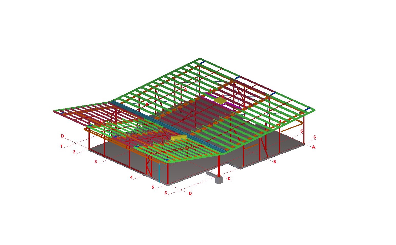 Markham Reserve Pavilion — structural steel detailing
