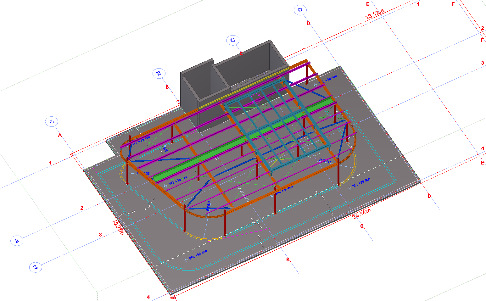 Apartment roof, South Yara — 3D model