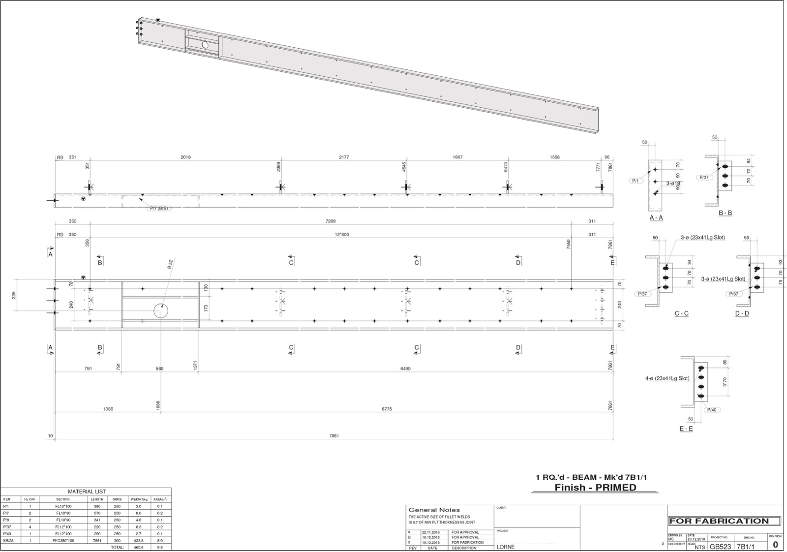 Sample assembly drawing 1
